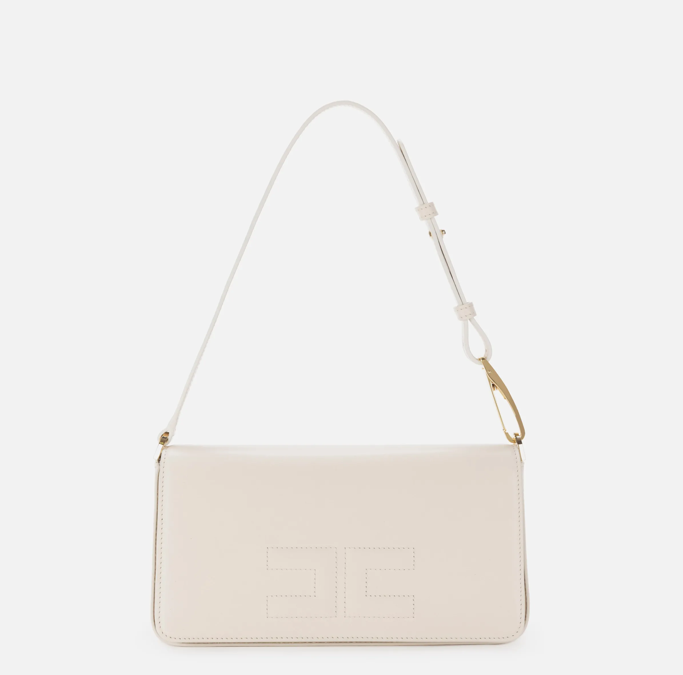Borsa a tracolla in pelle con logo embossed