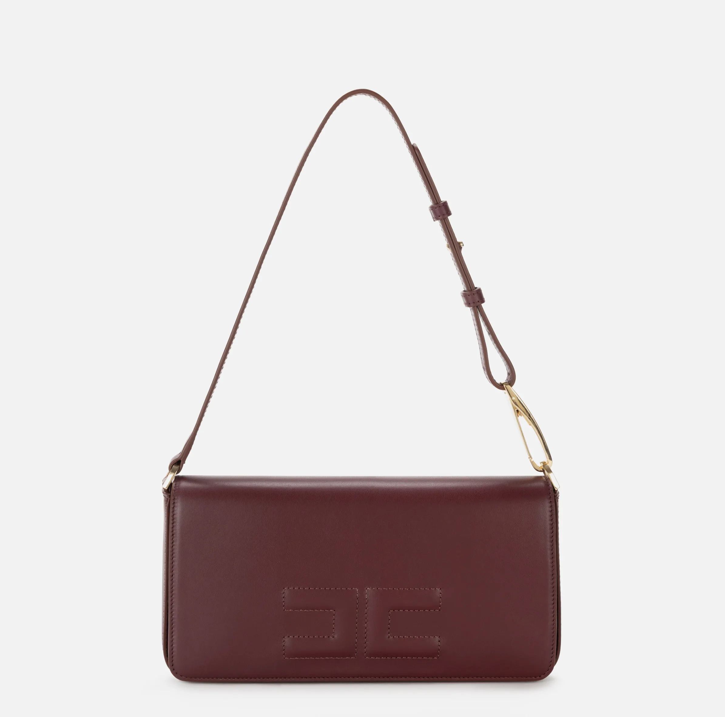 Borsa a tracolla in pelle con logo embossed