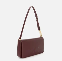 Borsa a tracolla in pelle con logo embossed