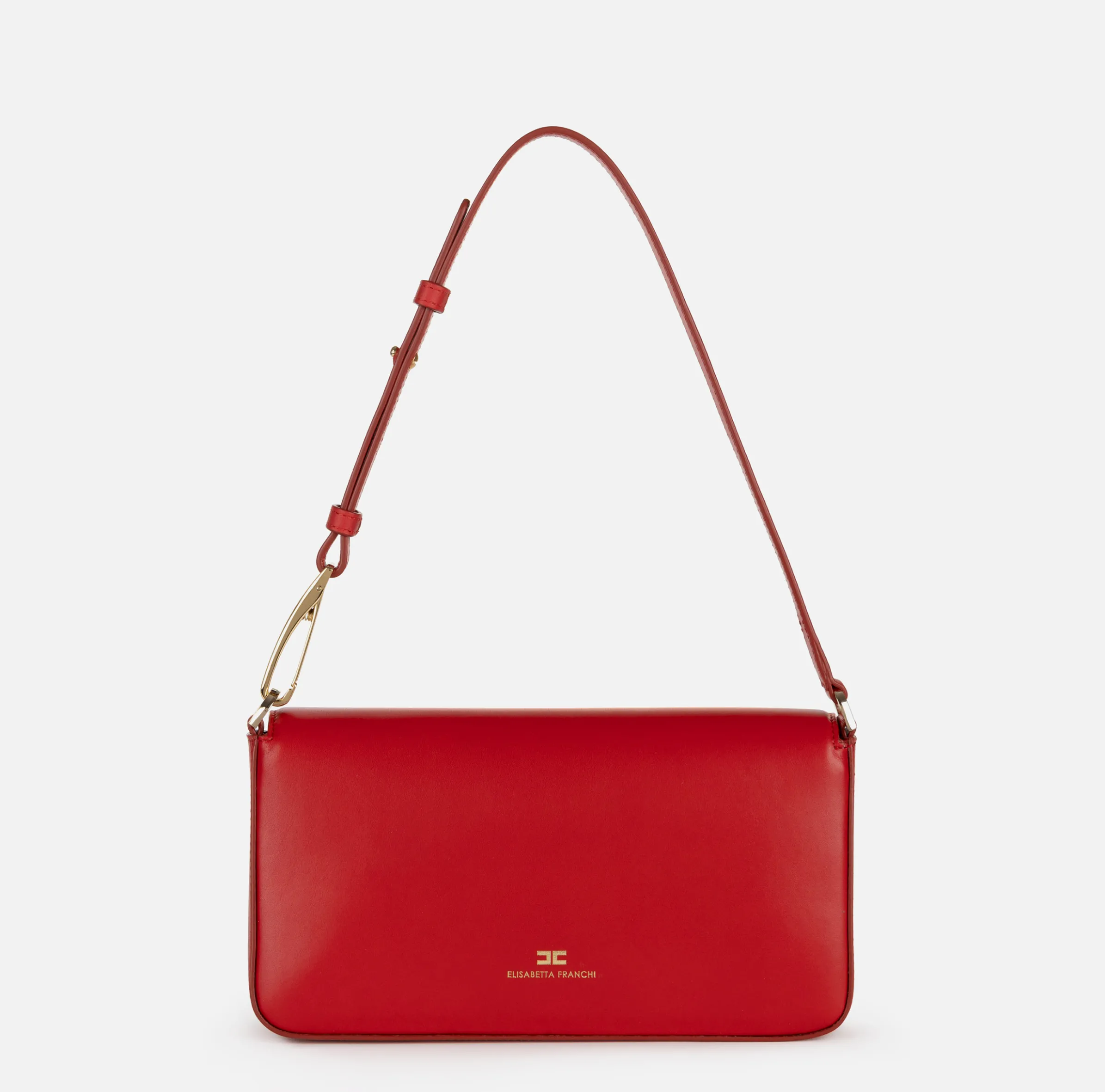 Borsa a tracolla in pelle con logo embossed