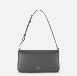 Borsa a tracolla in pelle con logo embossed