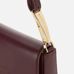 Borsa a tracolla in pelle con logo embossed
