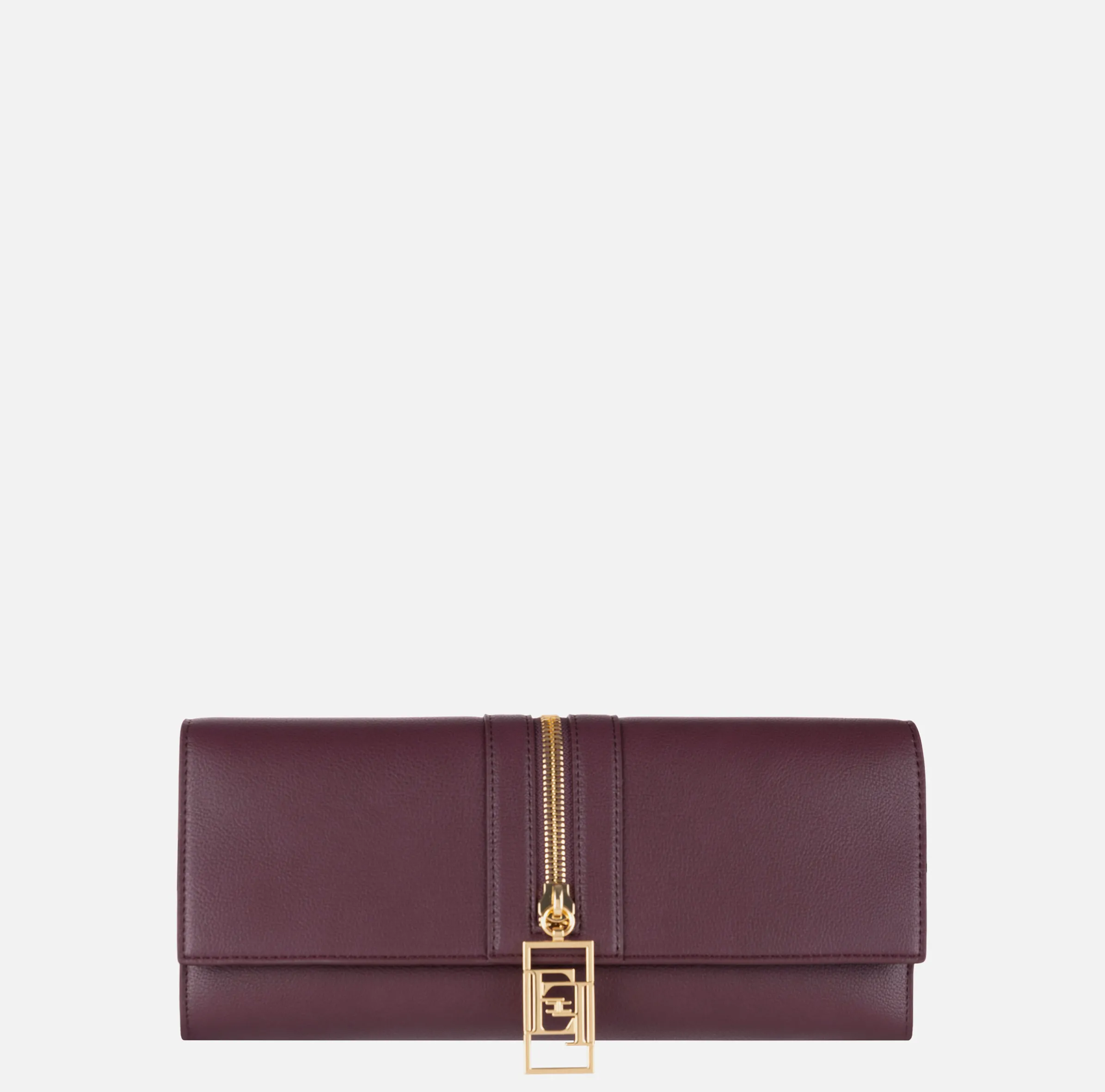 Borsa baguette in materiale effetto pelle con zip