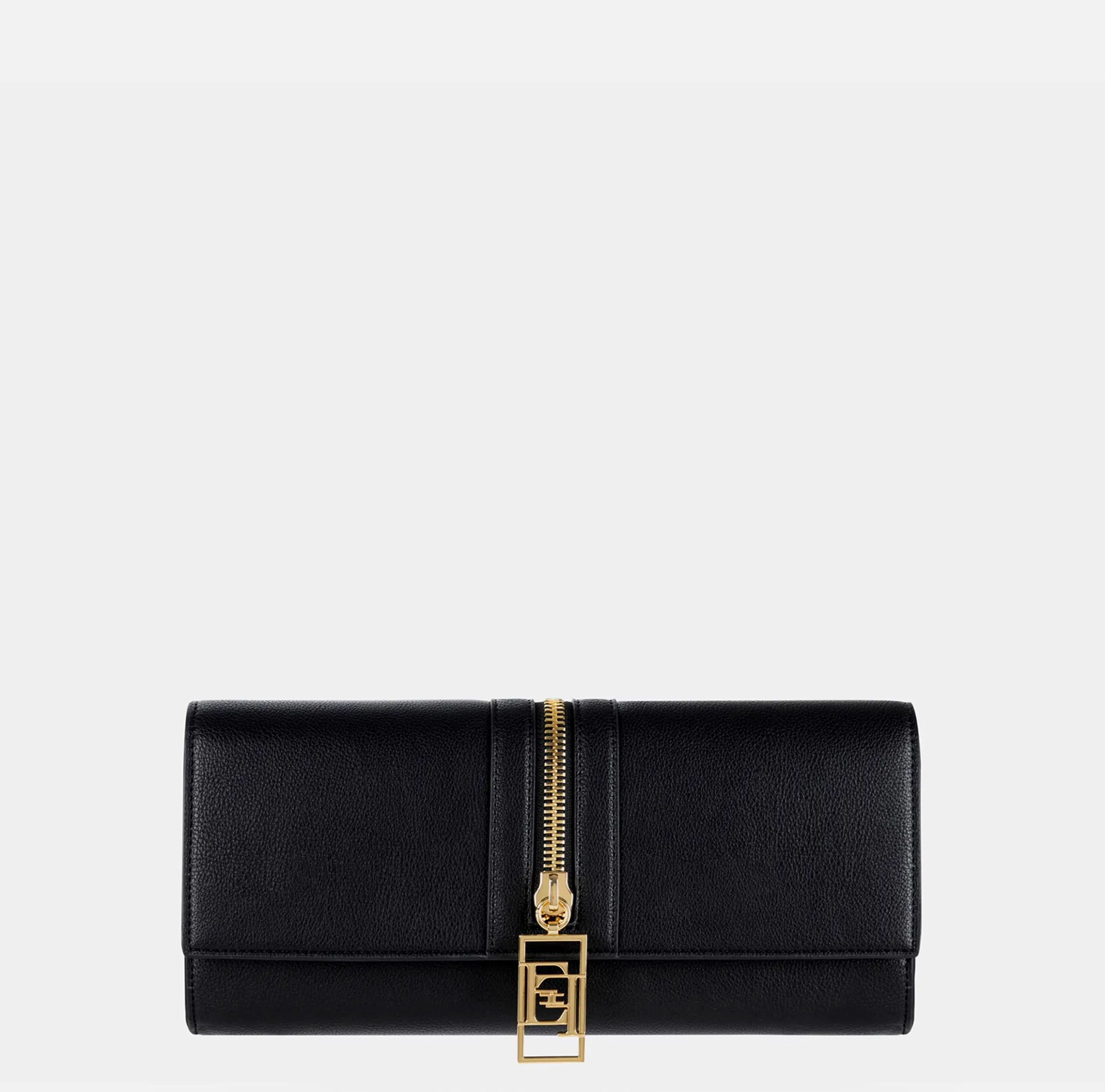 Borsa baguette in materiale effetto pelle con zip