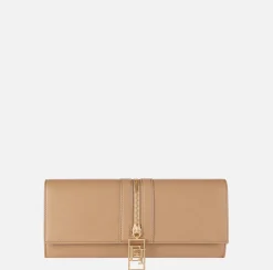 Borsa baguette in materiale effetto pelle con zip