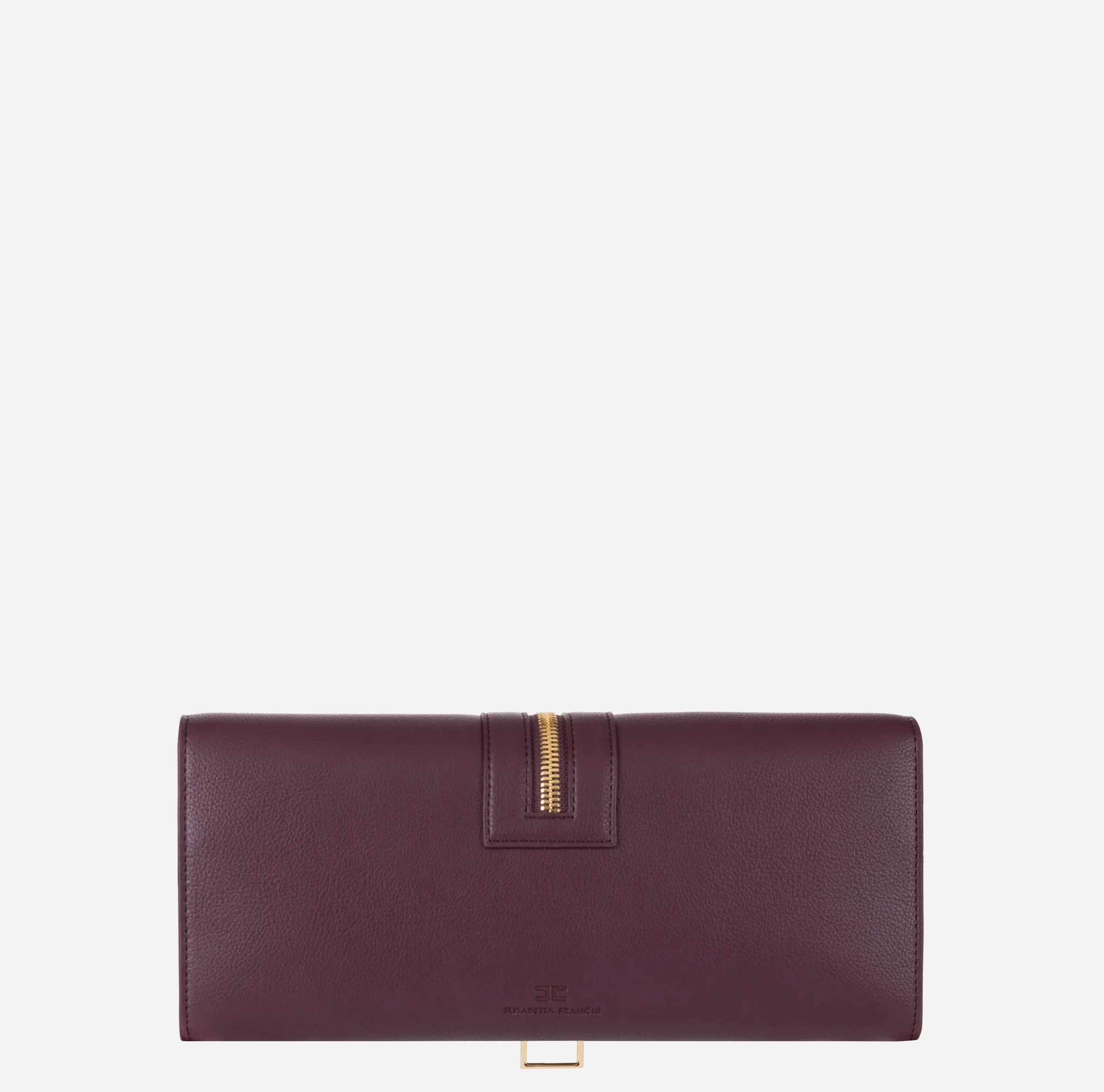Borsa baguette in materiale effetto pelle con zip