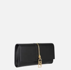 Borsa baguette in materiale effetto pelle con zip