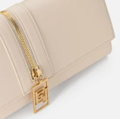 Borsa baguette in materiale effetto pelle con zip