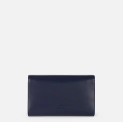 Borsa baguette in nappa con placca logo