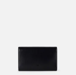 Borsa baguette in nappa con placca logo
