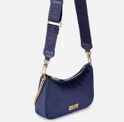 Borsa con doppia tracolla e logo