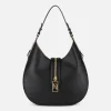 Borsa hobo grande in materiale effetto pelle con zip