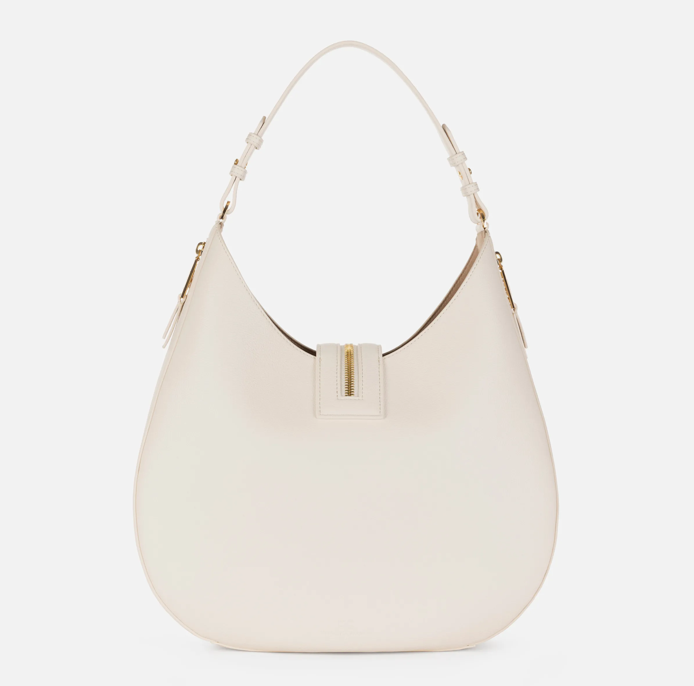 Borsa hobo grande in materiale effetto pelle con zip