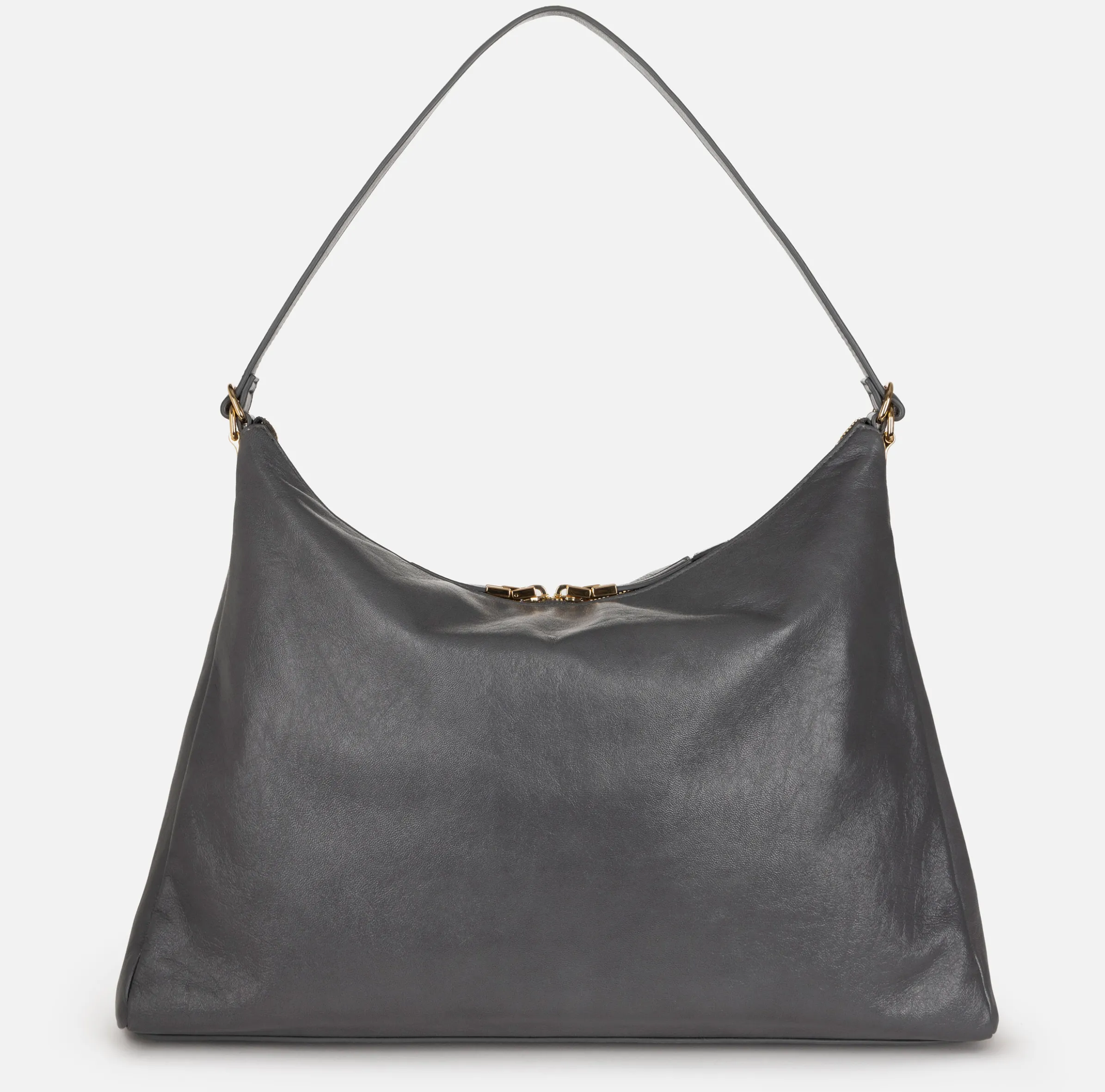 Borsa hobo in nappa lucida