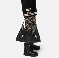 Borsa hobo in nappa lucida