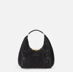 Borsa hobo in tessuto jacquard