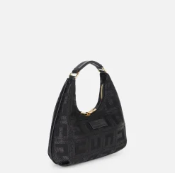 Borsa hobo in tessuto jacquard