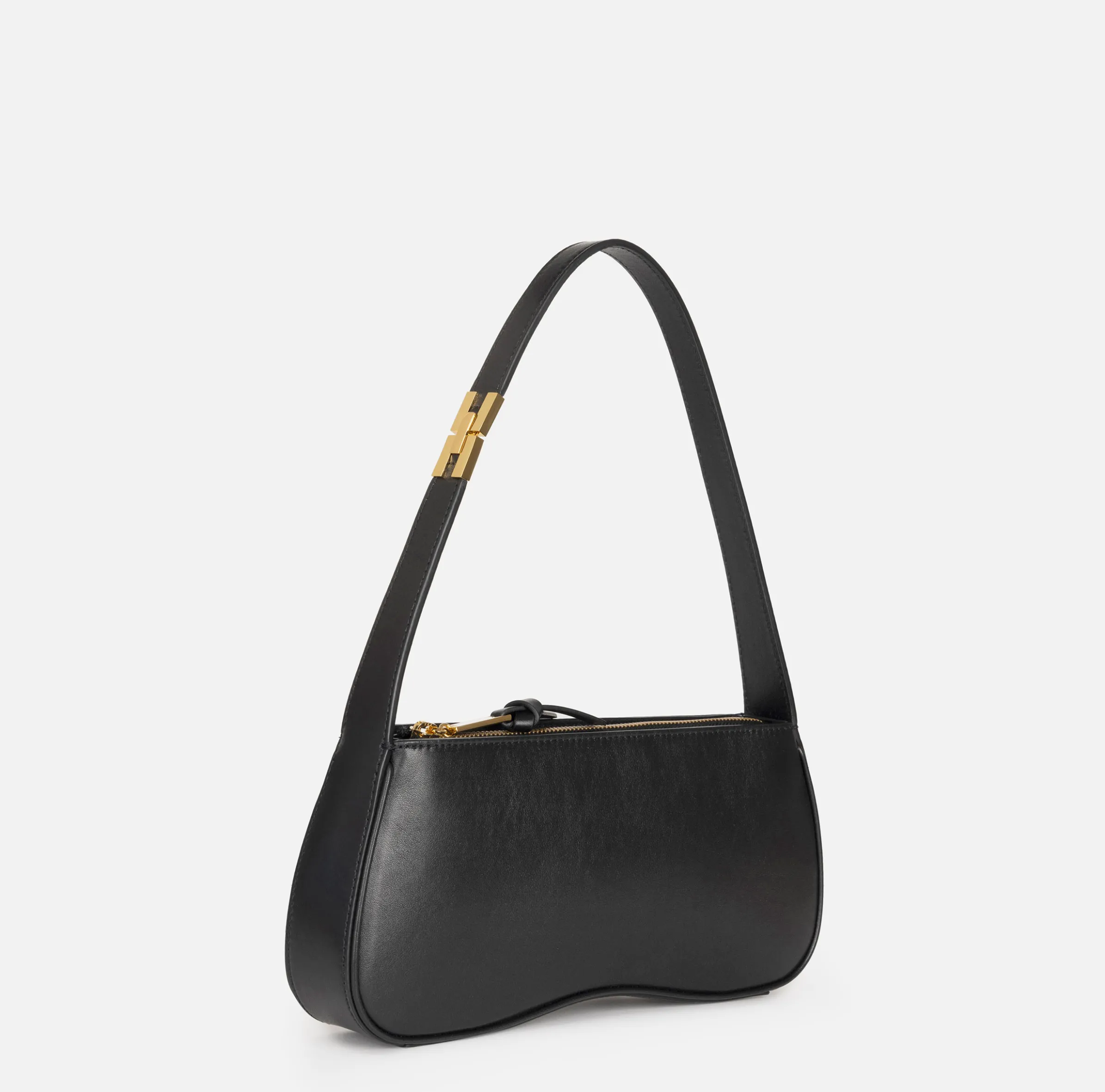 Borsa hobo media in nappa lucida