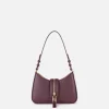 Borsa hobo piccola in materiale effetto pelle con zip