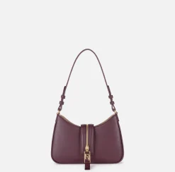 Borsa hobo piccola in materiale effetto pelle con zip