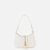 Borsa hobo piccola in materiale effetto pelle con zip