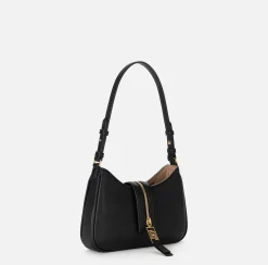 Borsa hobo piccola in materiale effetto pelle con zip