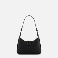 Borsa hobo piccola in materiale effetto pelle con zip