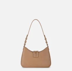 Borsa hobo piccola in materiale effetto pelle con zip