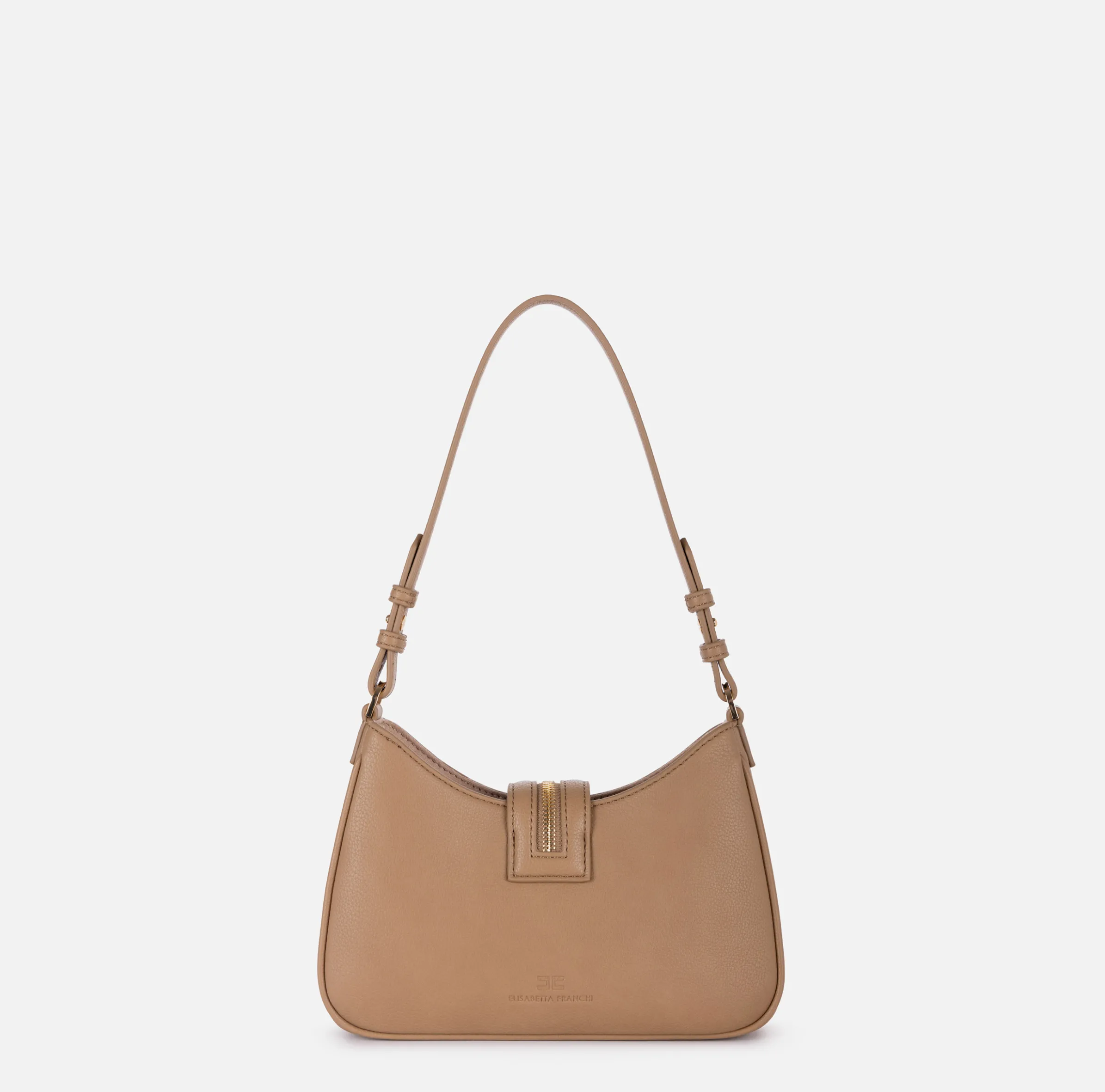 Borsa hobo piccola in materiale effetto pelle con zip