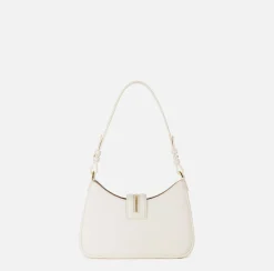 Borsa hobo piccola in materiale effetto pelle con zip