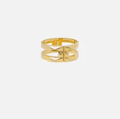Bracciale rigido in metallo dorato