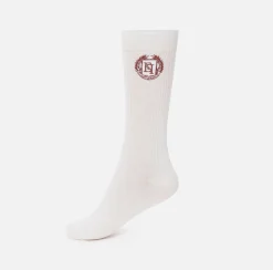 Calzini in cashmere con ricamo logo