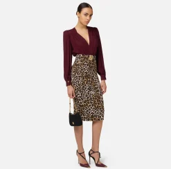 Camicia body in georgette con ricamo su spalle