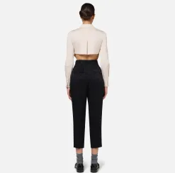 Camicia body in popeline stretch con cut-out