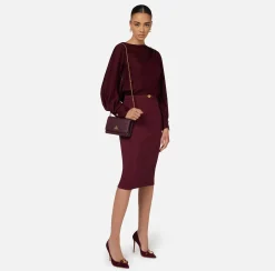 Camicia body in raso jacquard con collana