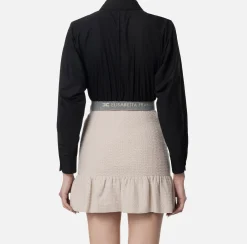 Camicia cropped in popeline con fascione