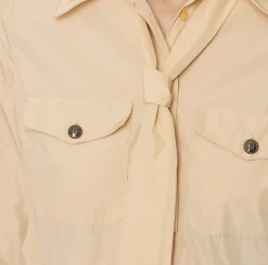 Camicia dritta in nylon tecnico con cravatta