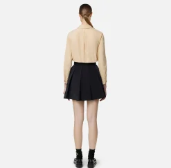 Camicia dritta in nylon tecnico con cravatta