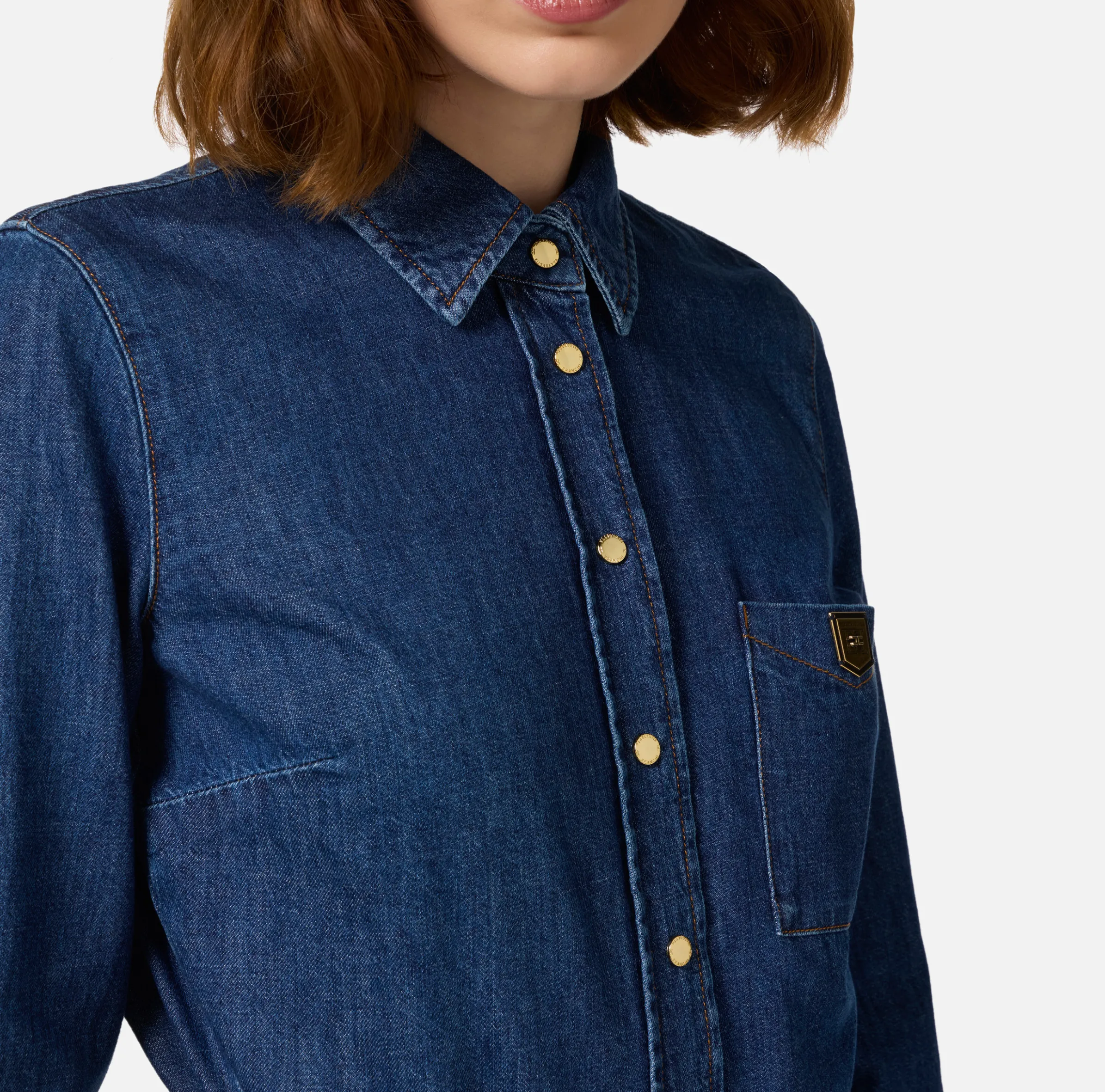 Camicia in denim con taschino