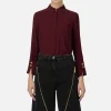 Camicia in georgette con patch logo