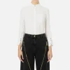 Camicia in georgette con patch logo