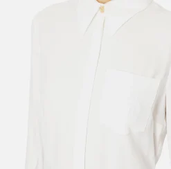Camicia in georgette con patch logo