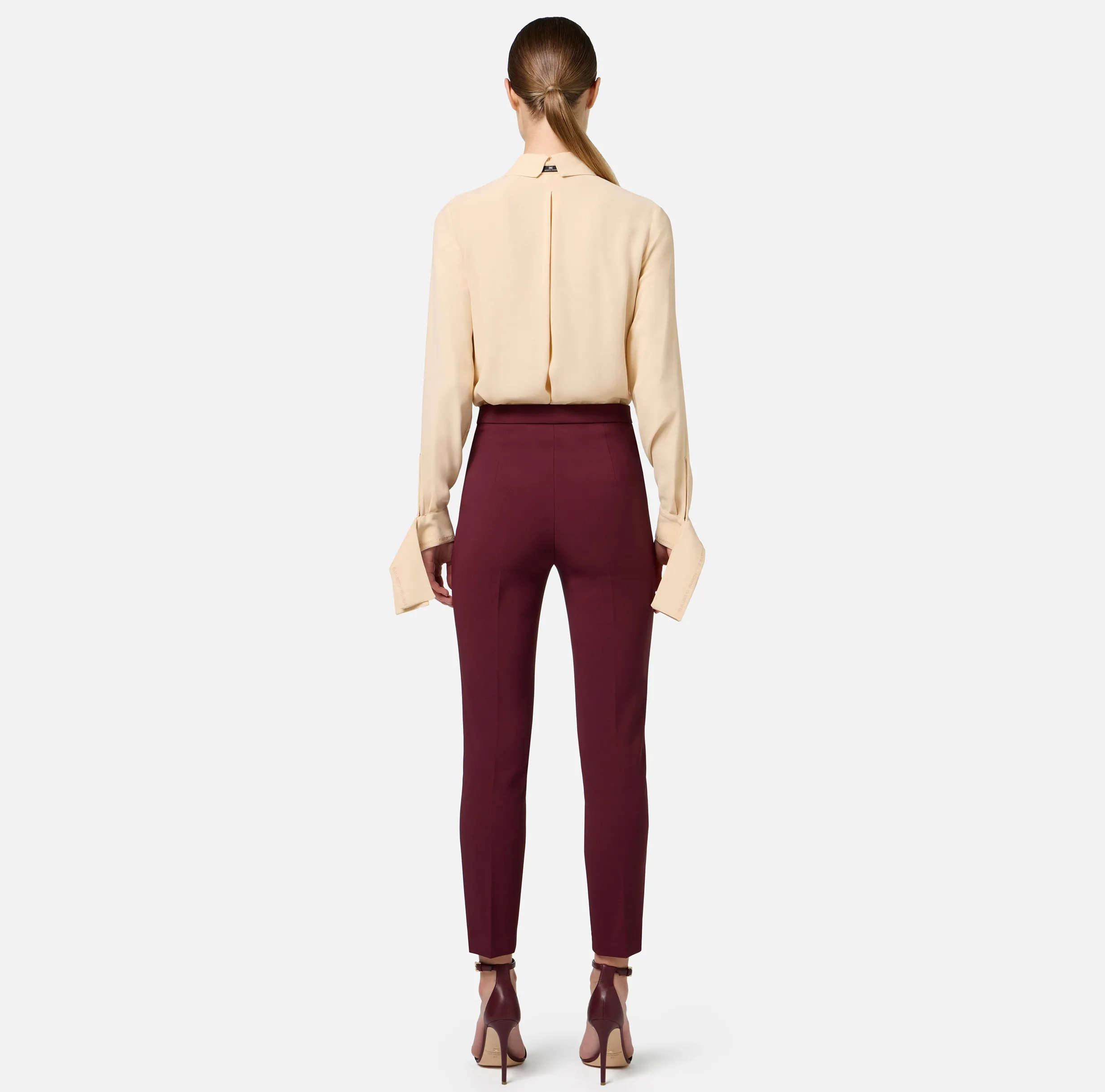 Camicia in georgette con patch logo