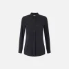 Camicia in georgette jacquard lettering
