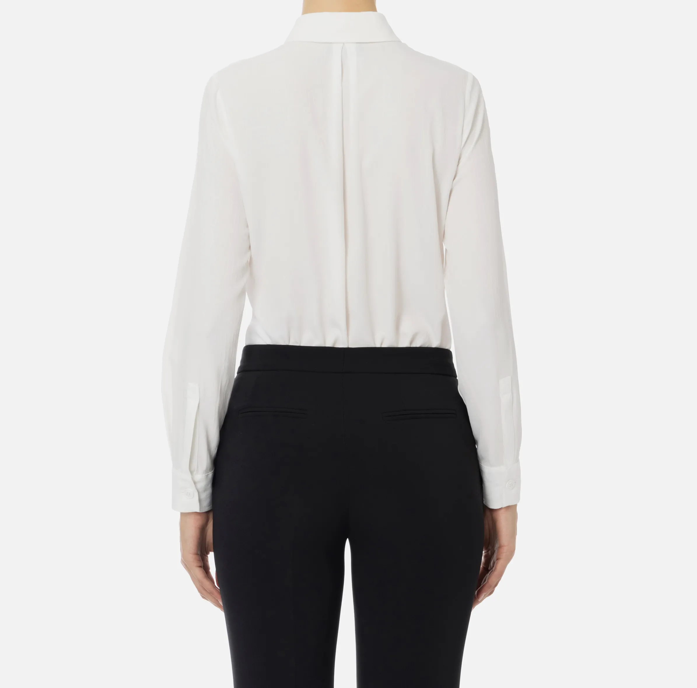 Camicia in georgette jacquard lettering