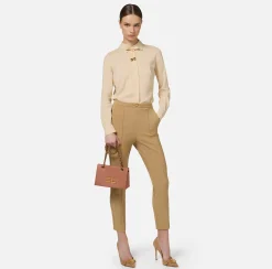 Camicia in georgette stretch con fiocco
