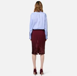 Camicia in popeline con etichetta logo