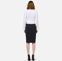 Camicia in popeline con fusciacca ricamata