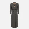 Cappotto doppiopetto con cintura utility