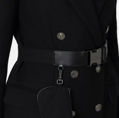 Cappotto doppiopetto con cintura utility